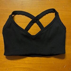 YEAR OF OURS Black Cross Back Bra - Small
